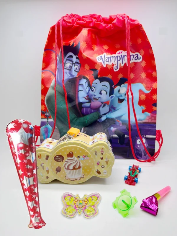 Red Vampirina Coin Bank Party Pack